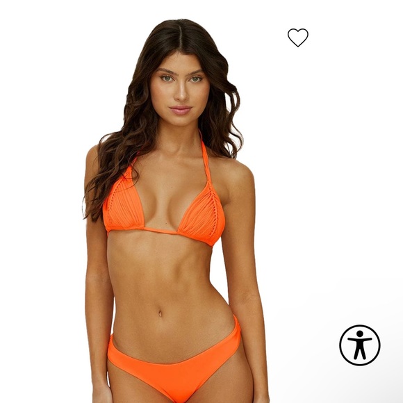 PQ Swim Other - NWT PQ SWIM Isla Sliding Triangle Starfish Vibrant Orange Bikini Top Size L